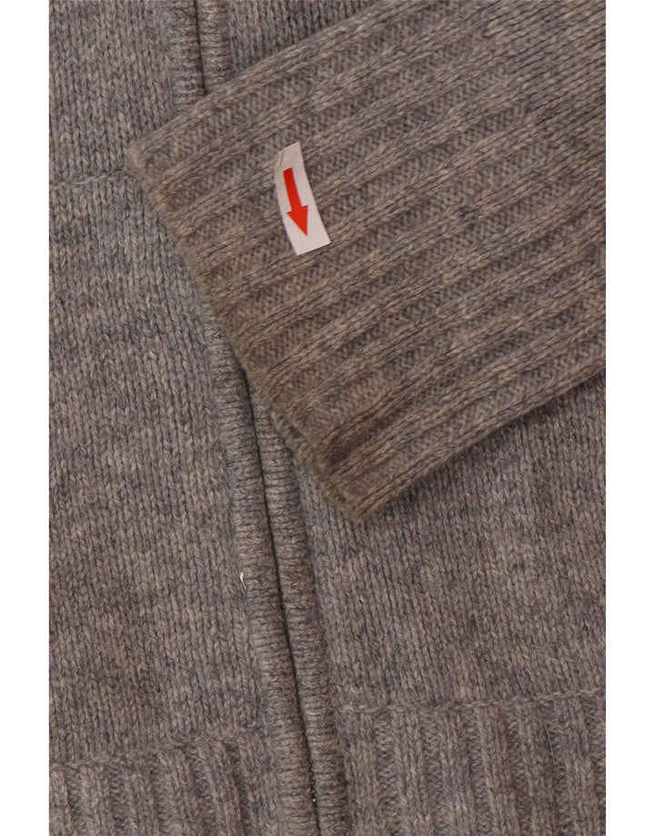 Maglione cardigan con cappuccio da donna Marks & Spencer UK 16 grande grigio