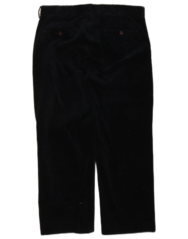 Pantaloni dritti in velluto a coste da uomo Polo Ralph Lauren W36 L26 cotone blu navy