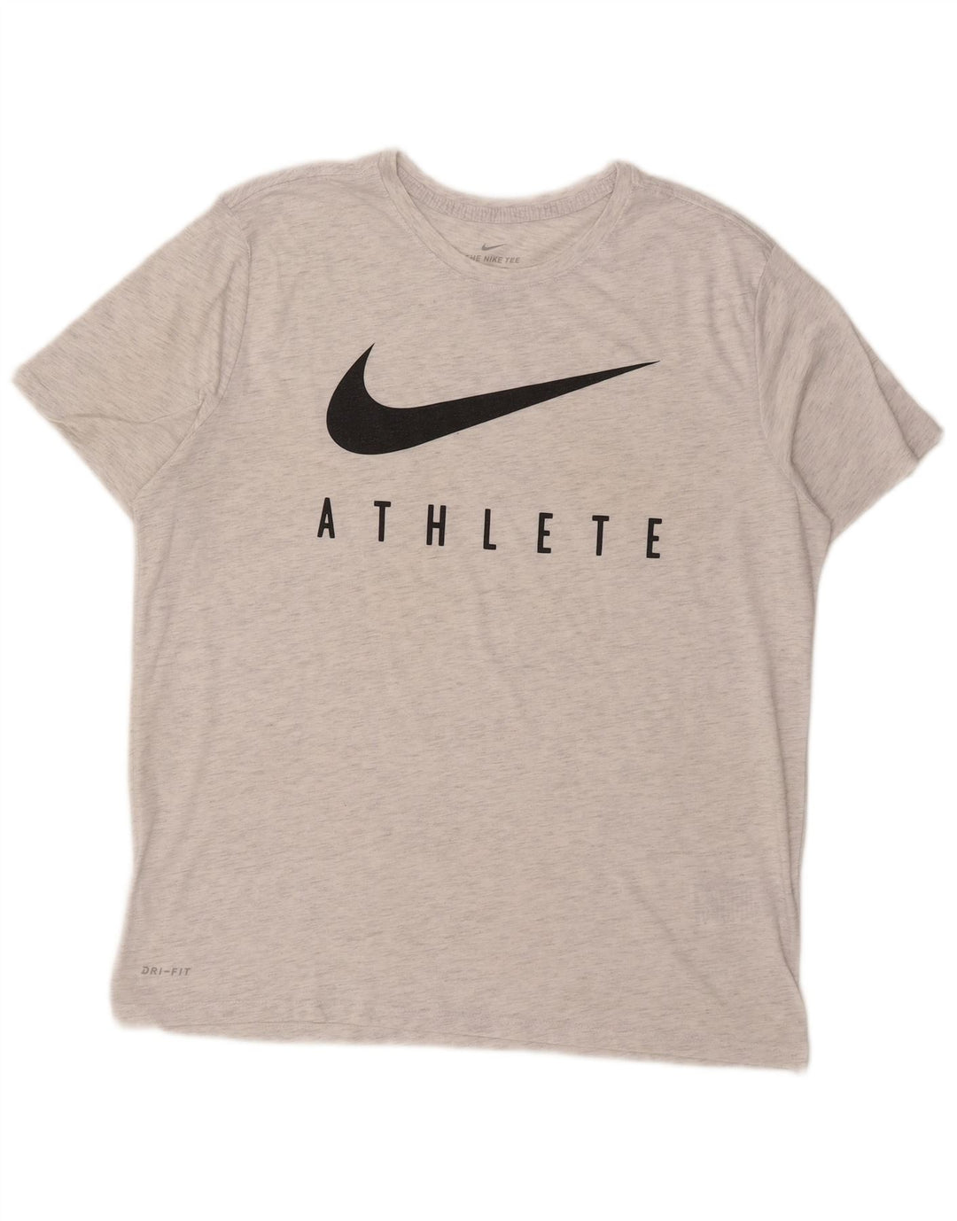 T-shirt grafica Nike da uomo con taglio atletico, XL, poliestere chiazzato grigio