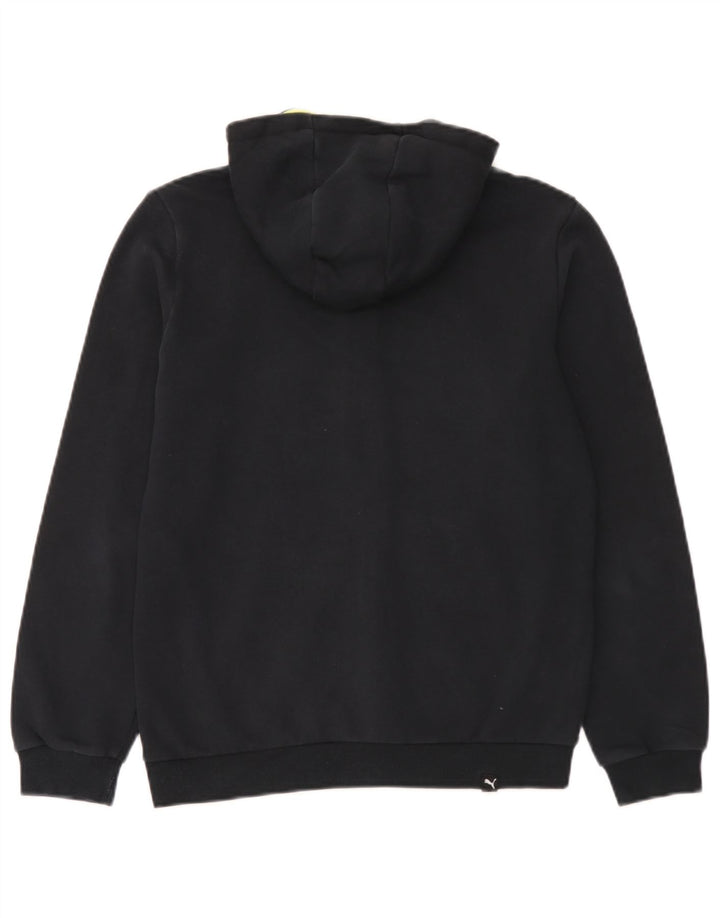 Felpa con cappuccio e zip grafica Puma da ragazzo 13-14 anni Nera