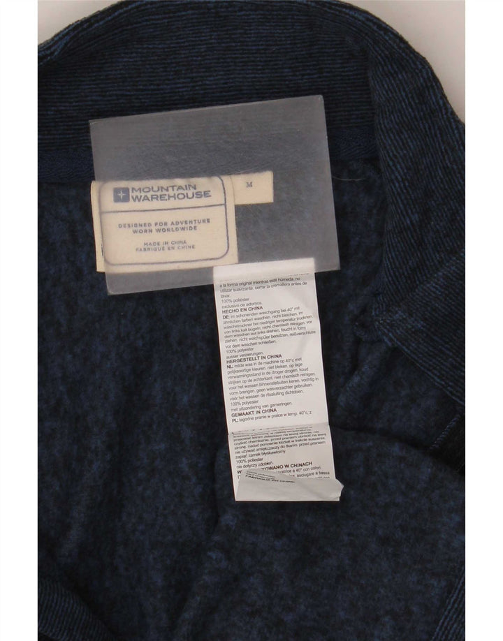 Felpa da uomo con collo con zip Mountain Warehouse, maglione medio, blu navy screziato