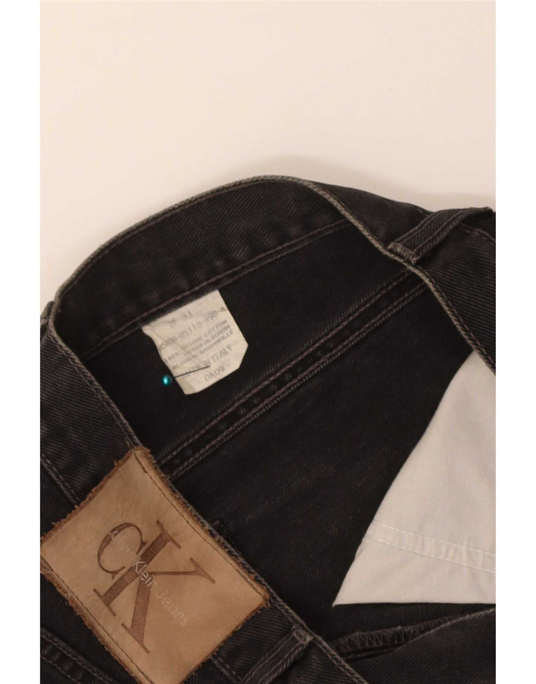 Jeans dritti da uomo Calvin Klein W31 L33 cotone nero
