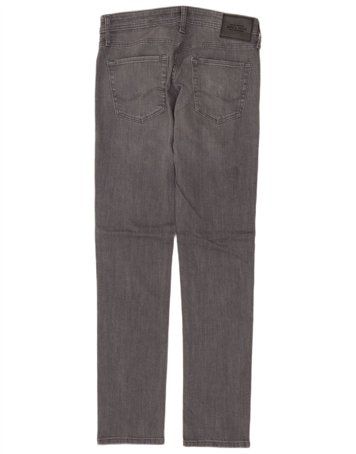 JACK & JONES Jeans slim da uomo GLENN W30 L32 in cotone grigio