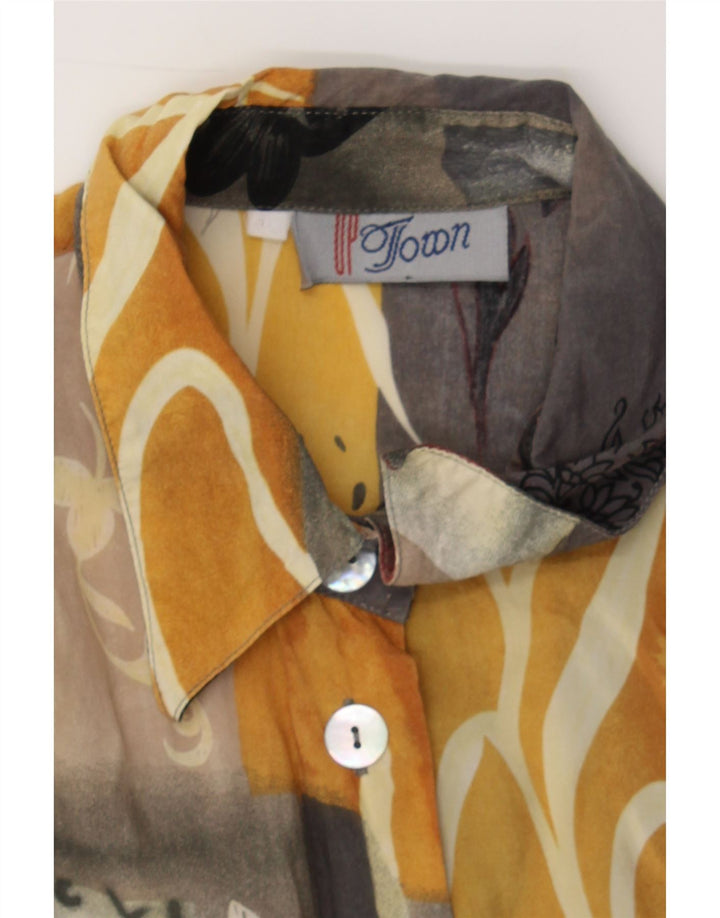 VINTAGE Womens Abstract Pattern Shirt UK 16 Large Multicoloured Patchwork Vintage Vintage and Second-Hand Vintage from Messina Hembry 