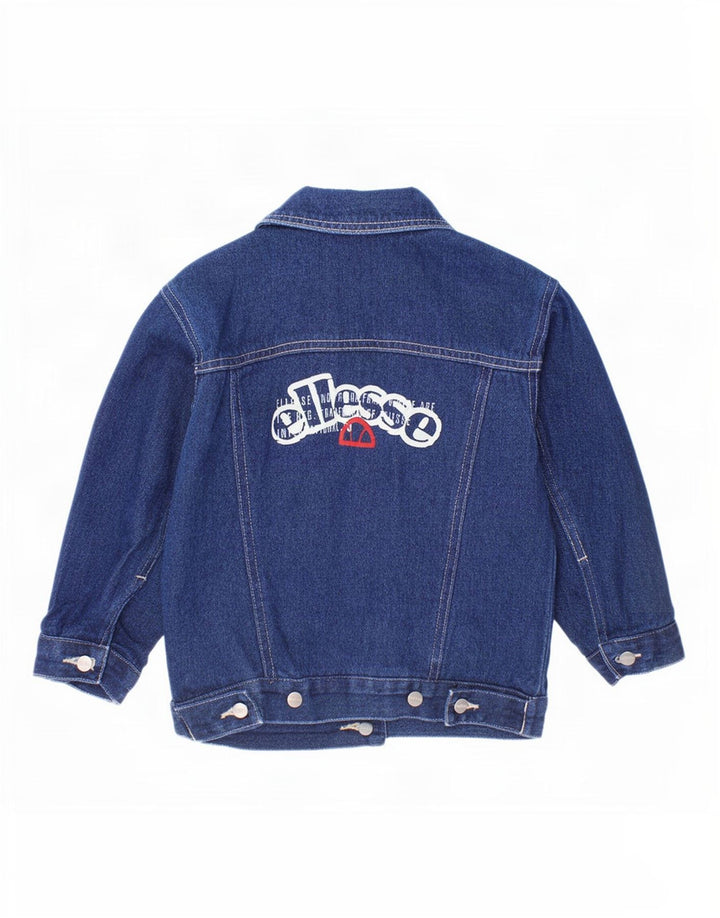 Giacca in denim grafico per ragazze Ellesse 2-3 anni in cotone blu navy