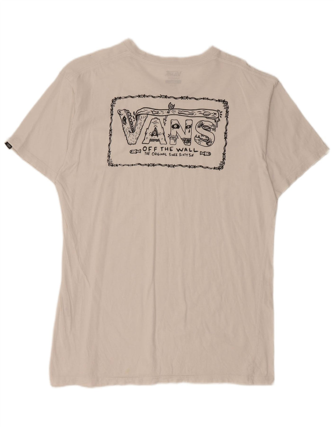T-shirt grafica da uomo con vestibilità classica Vans, taglia grande, in cotone bianco