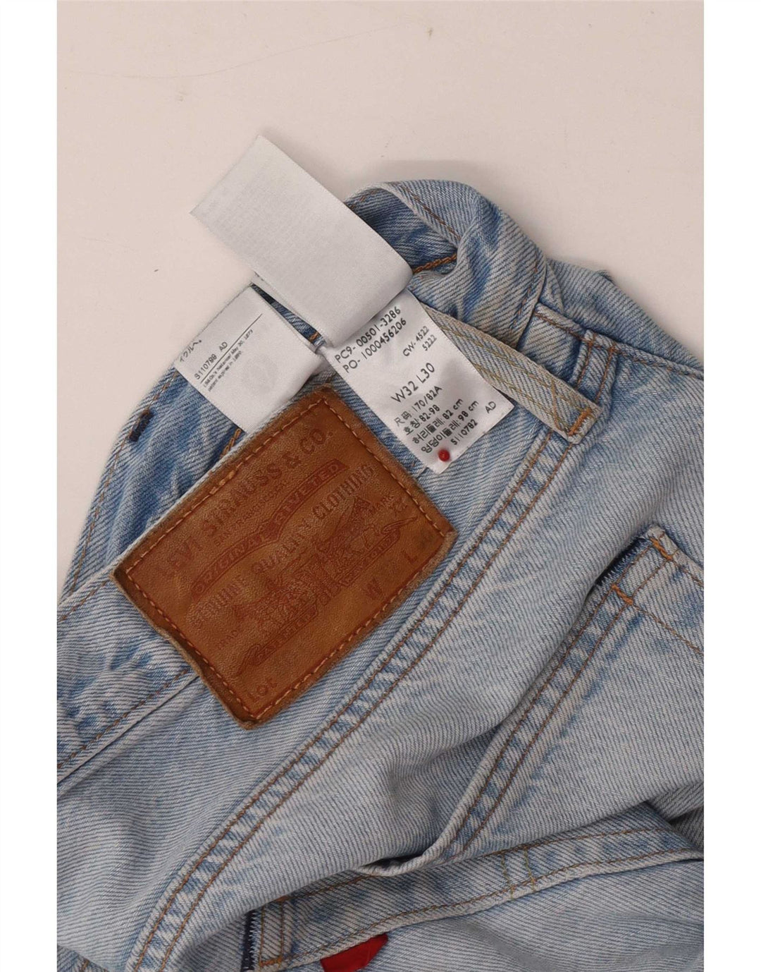 Levi's Uomo 501 Jeans dritti W32 L30 Cotone Blu