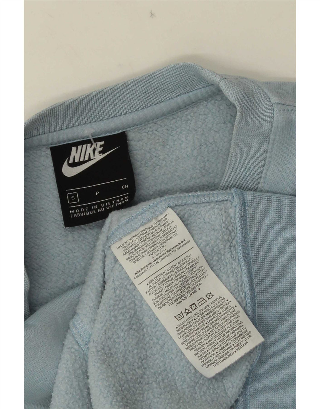 Felpa Nike Uomo Maglione Piccolo Blu Cotone