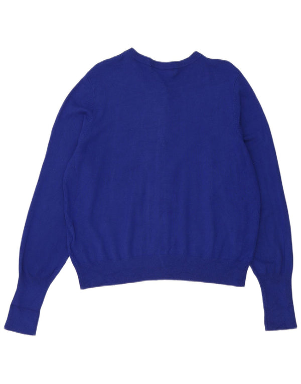 Maglione cardigan da donna Marks & Spencer UK 14 Viscosa blu medio