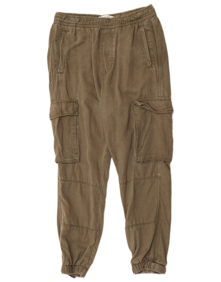 Pantaloni cargo da jogging da uomo Zara medi W31 L26 Lyocell kaki