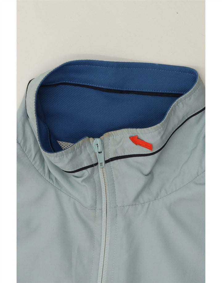 ASICS Womens Tracksuit Top Jacket UK 14 Medium Blue Colourblock Polyester Vintage Asics and Second-Hand Asics from Messina Hembry 