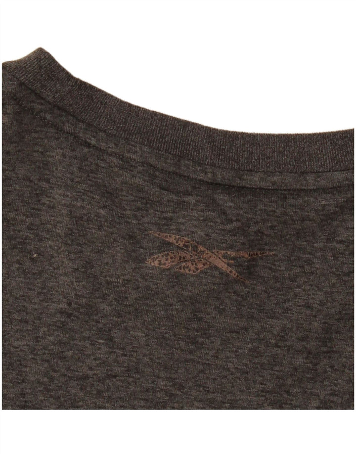 T-shirt Reebok da uomo Top grigio medio in poliestere