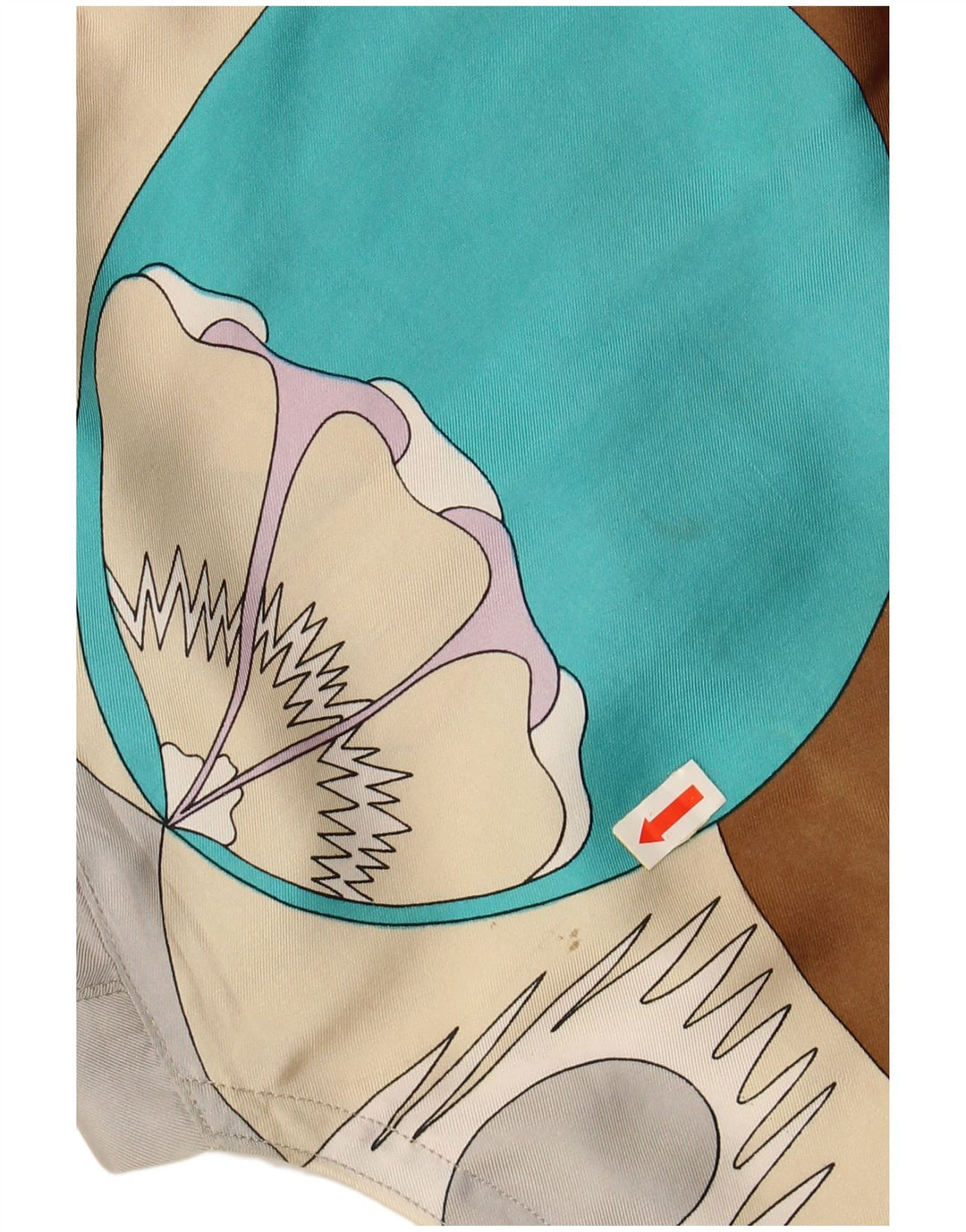 Camicetta da donna con motivo astratto VINTAGE Top UK 14 medio multicolore