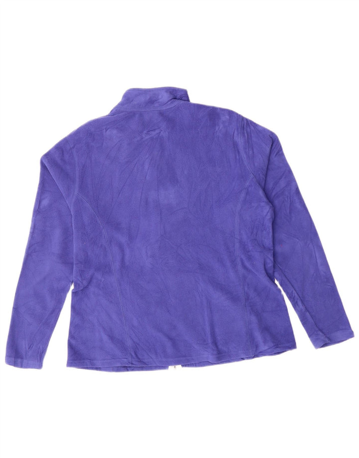 Giacca in pile da donna Eddie Bauer UK 16 grande poliestere viola