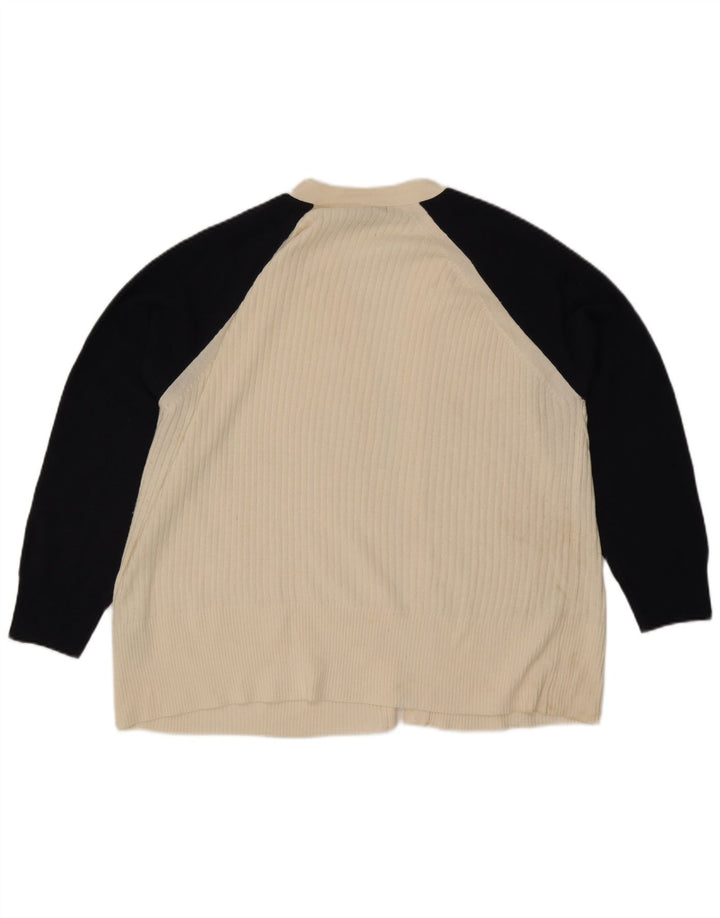 Maglione cardigan oversize da donna Marks & Spencer UK 18 XL Bianco