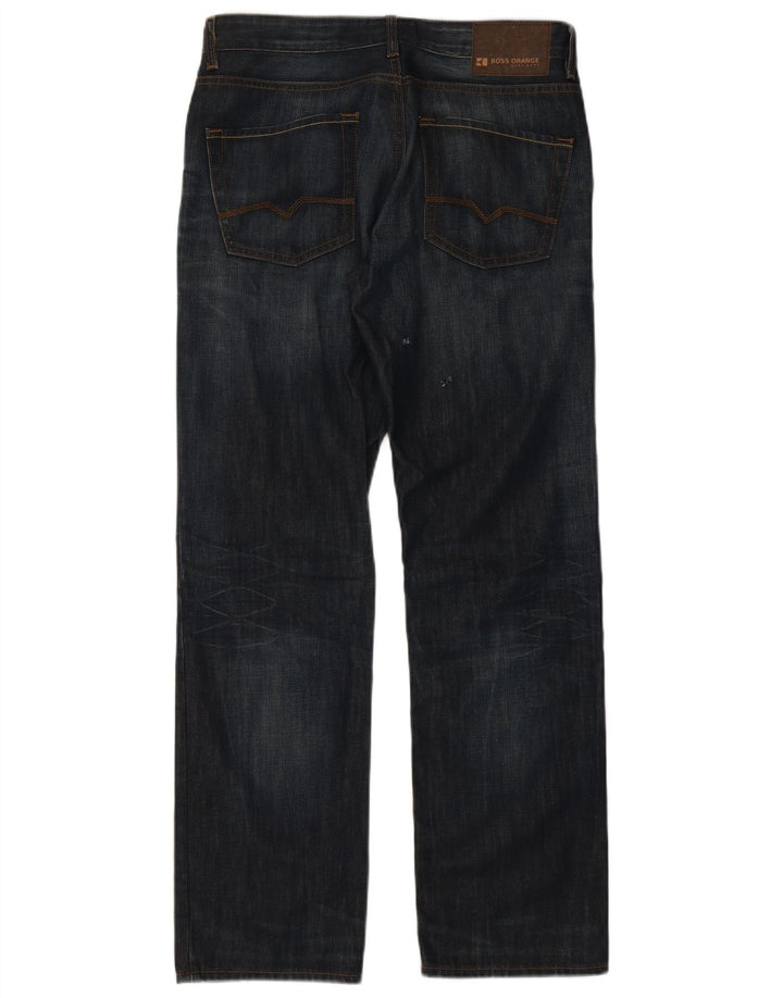 Jeans dritti da uomo Hugo Boss W33 L32 cotone blu