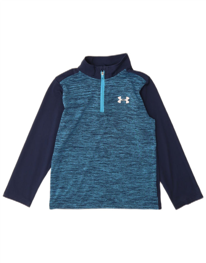 Under Armour Ragazzi Pullover Tuta Top 5-6 anni Blu Navy Colourblock