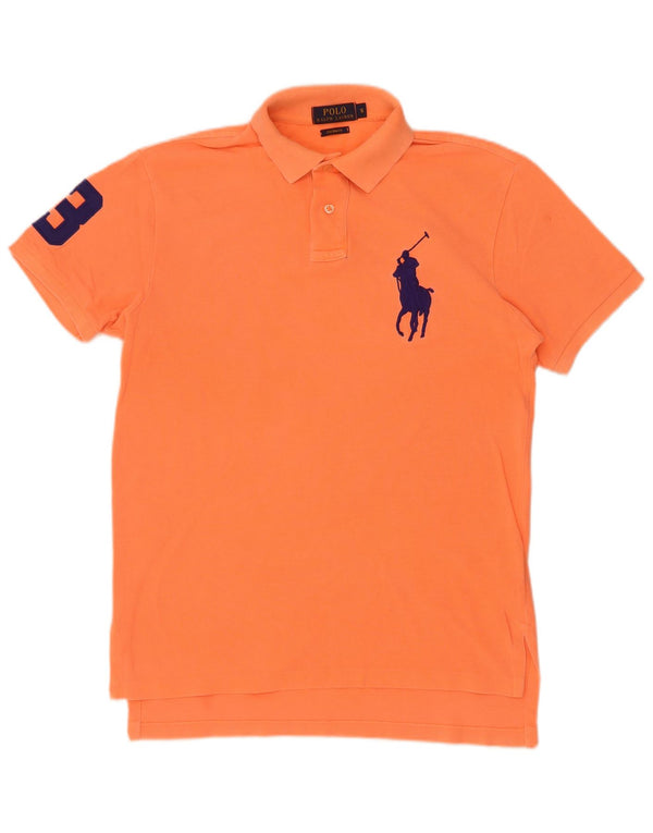 Camicia Polo Ralph Lauren da uomo su misura piccola in cotone arancione