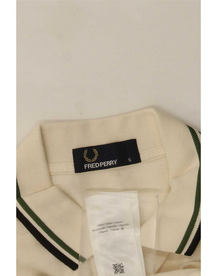 Polo da uomo Fred Perry piccola in cotone bianco