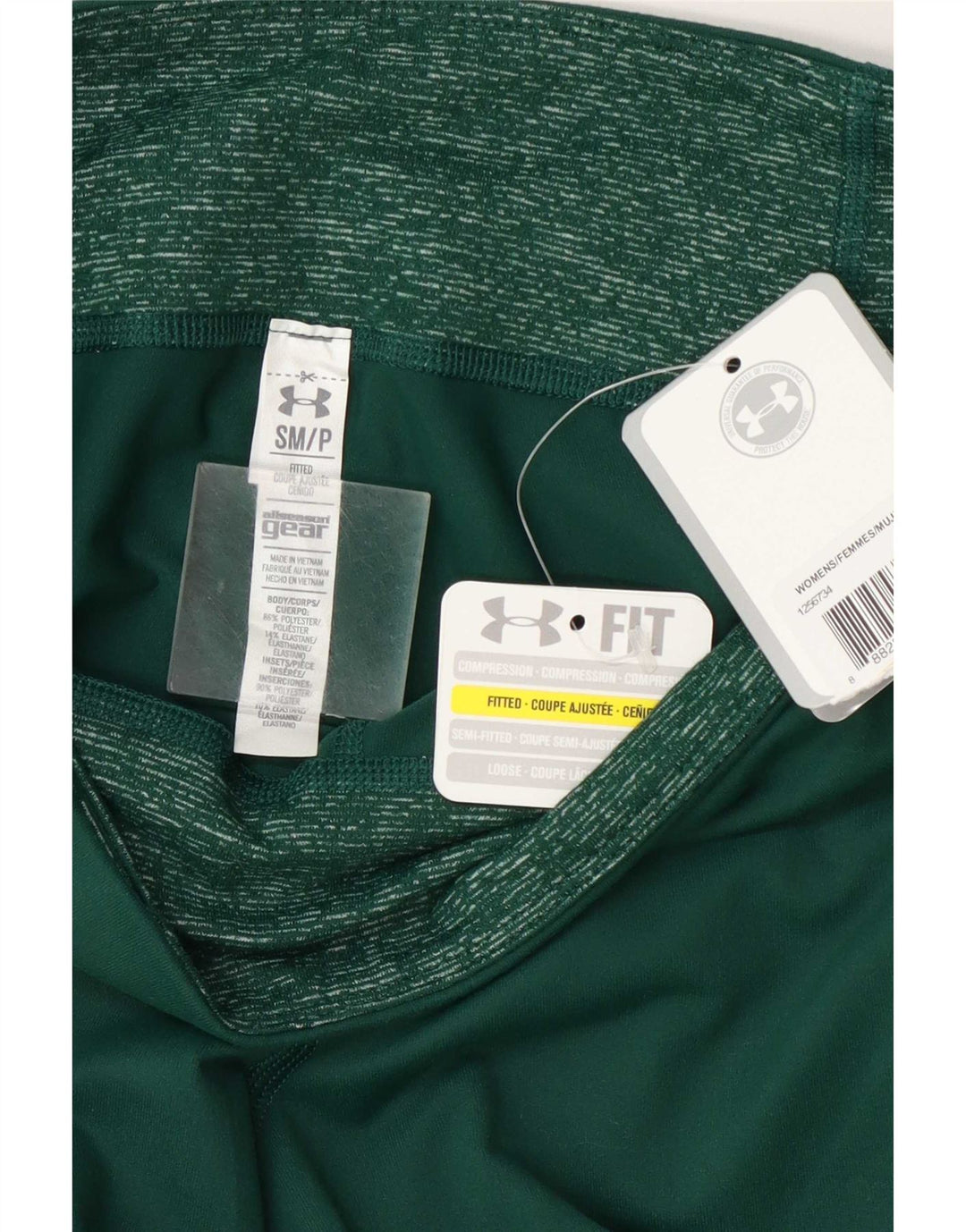 Leggings Capri da donna Under Armour UK 10 piccolo poliestere verde