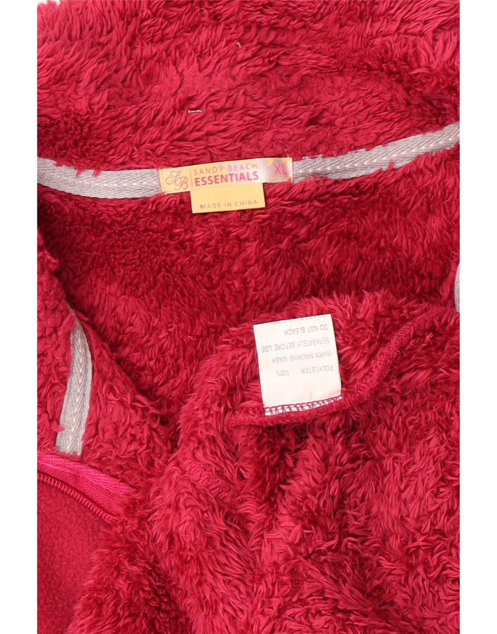 Giacca in pile oversize da donna Essentials UK 18 XL poliestere rosa