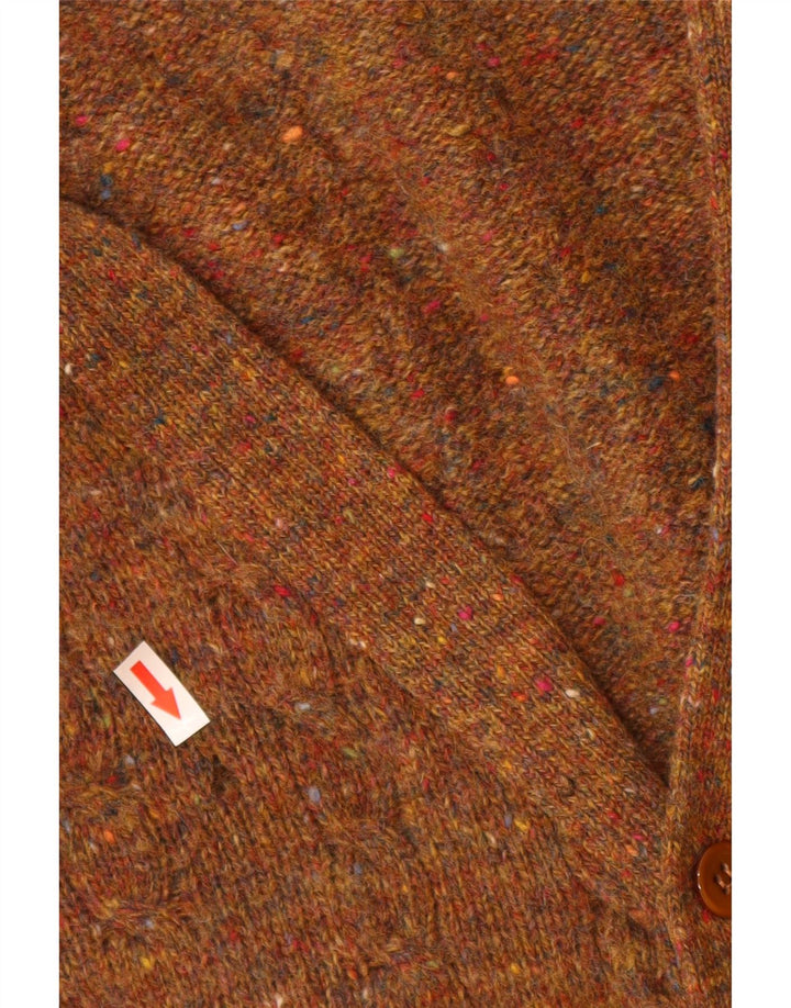 Maglione cardigan da uomo Benetton IT 50 Lana vergine screziata marrone medio