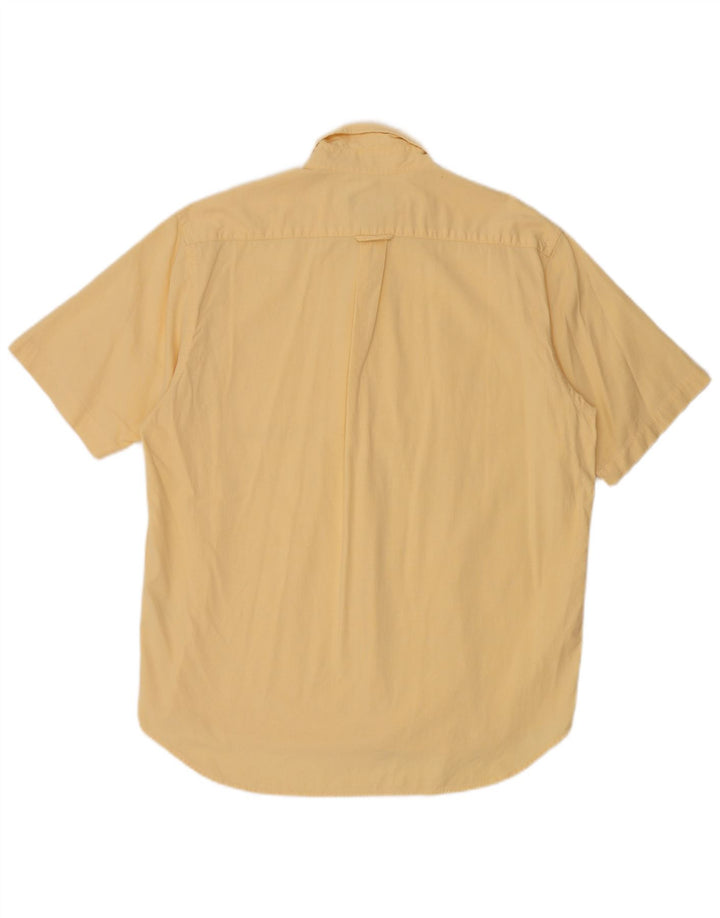 Camicia a maniche corte da uomo Eddie Bauer in cotone giallo medio