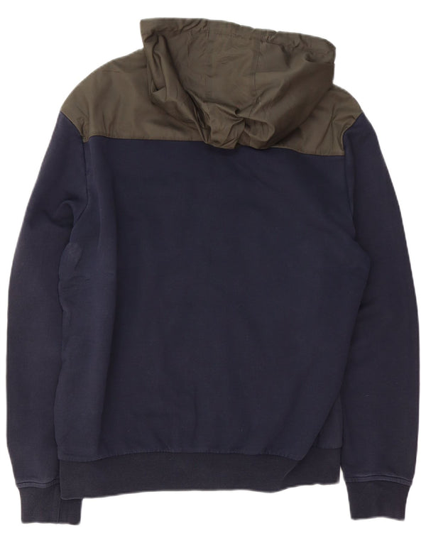 Felpa con cappuccio e zip da uomo Harmont & Blaine XL blocco colore blu navy
