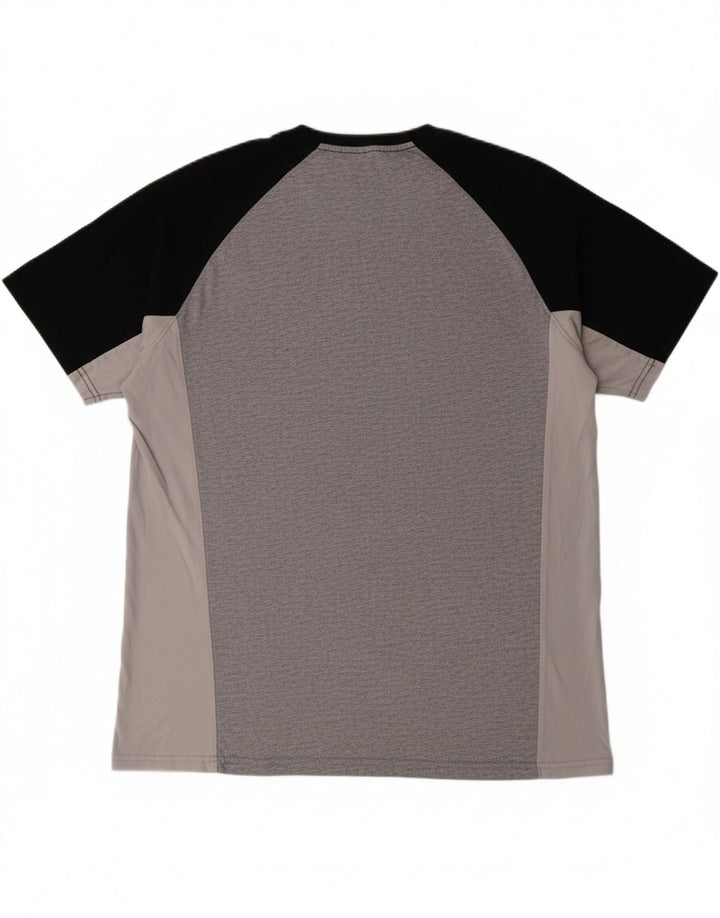 CHAMPION Mens Graphic T-Shirt Top XL Grey Colourblock Vintage Champion and Second-Hand Champion from Messina Hembry 