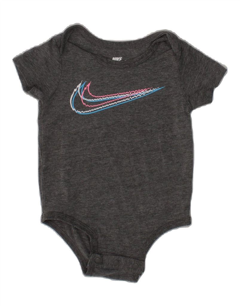 NIKE Baby Girls Graphic Bodysuit 3-6 Months Grey Cotton Vintage Nike and Second-Hand Nike from Messina Hembry 