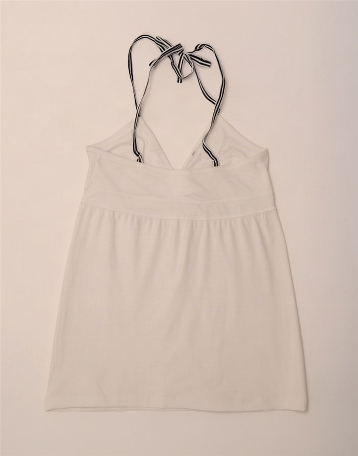 Top corto da donna North Sails UK 14 grande cotone bianco