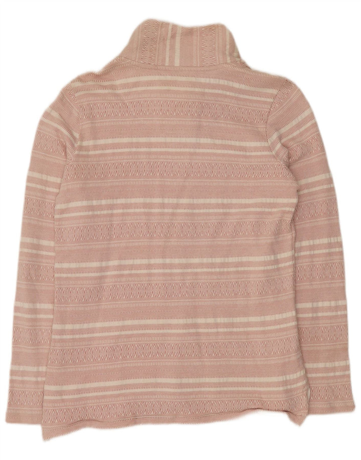 FAT FACE Felpa oversize da donna Maglione UK 8 Small Pink Striped