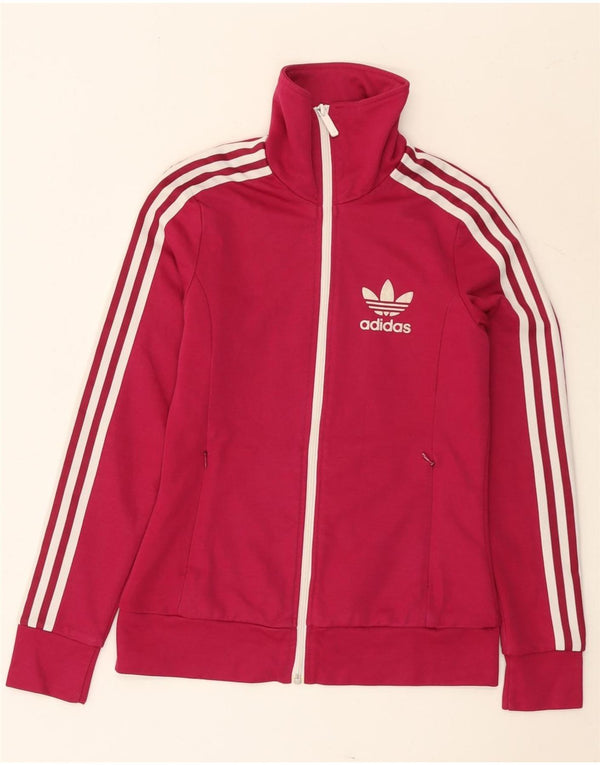 Giacca sportiva da donna Adidas IT 40 Small Rosa Cotone color block