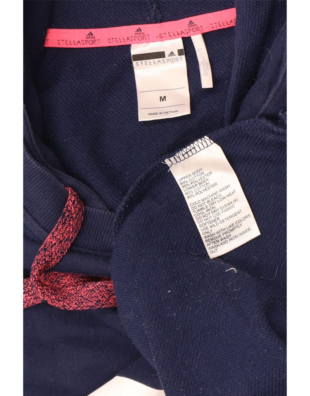 Maglione con cappuccio oversize da donna Climalite ADIDAS UK 12 medio blu navy