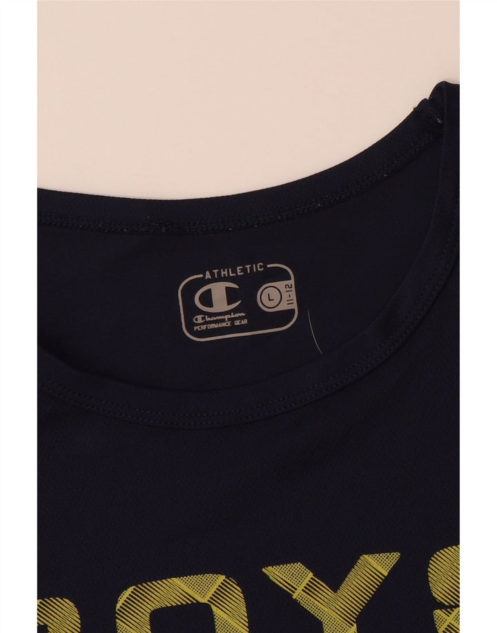 Canotta grafica per ragazzi CHAMPION 11-12 anni, grande, blu navy