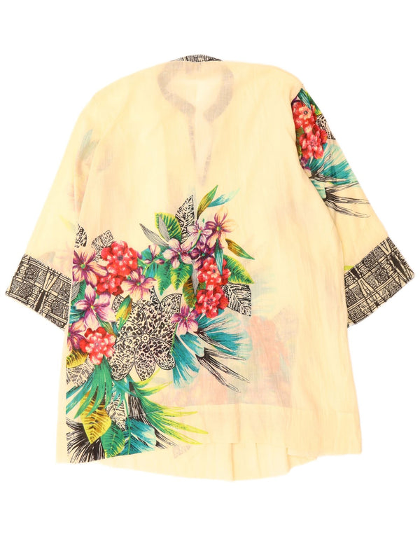 POSITANO BY JEAN PAUL Abito a tunica oversize da donna UK 18 XL Beige floreale