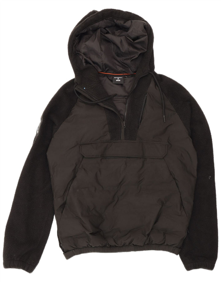 Giacca imbottita pullover con cappuccio da uomo Superdry UK 36 Small Black Colourblock