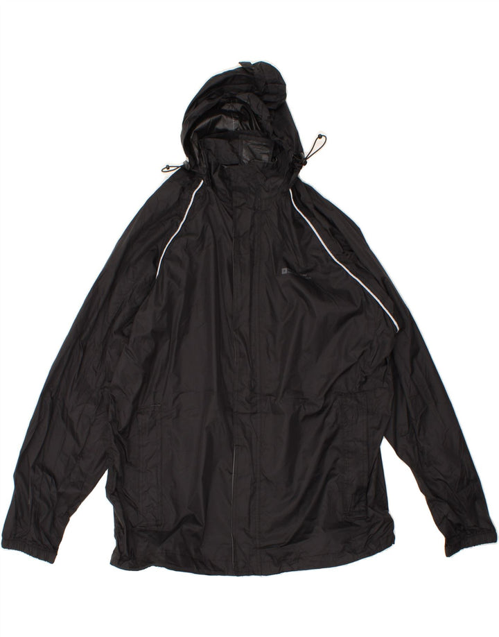 MOUNTAIN WAREHOUSE Mens Hooded Rain Jacket UK 40 Large Black Vintage Mountain Warehouse and Second-Hand Mountain Warehouse from Messina Hembry 