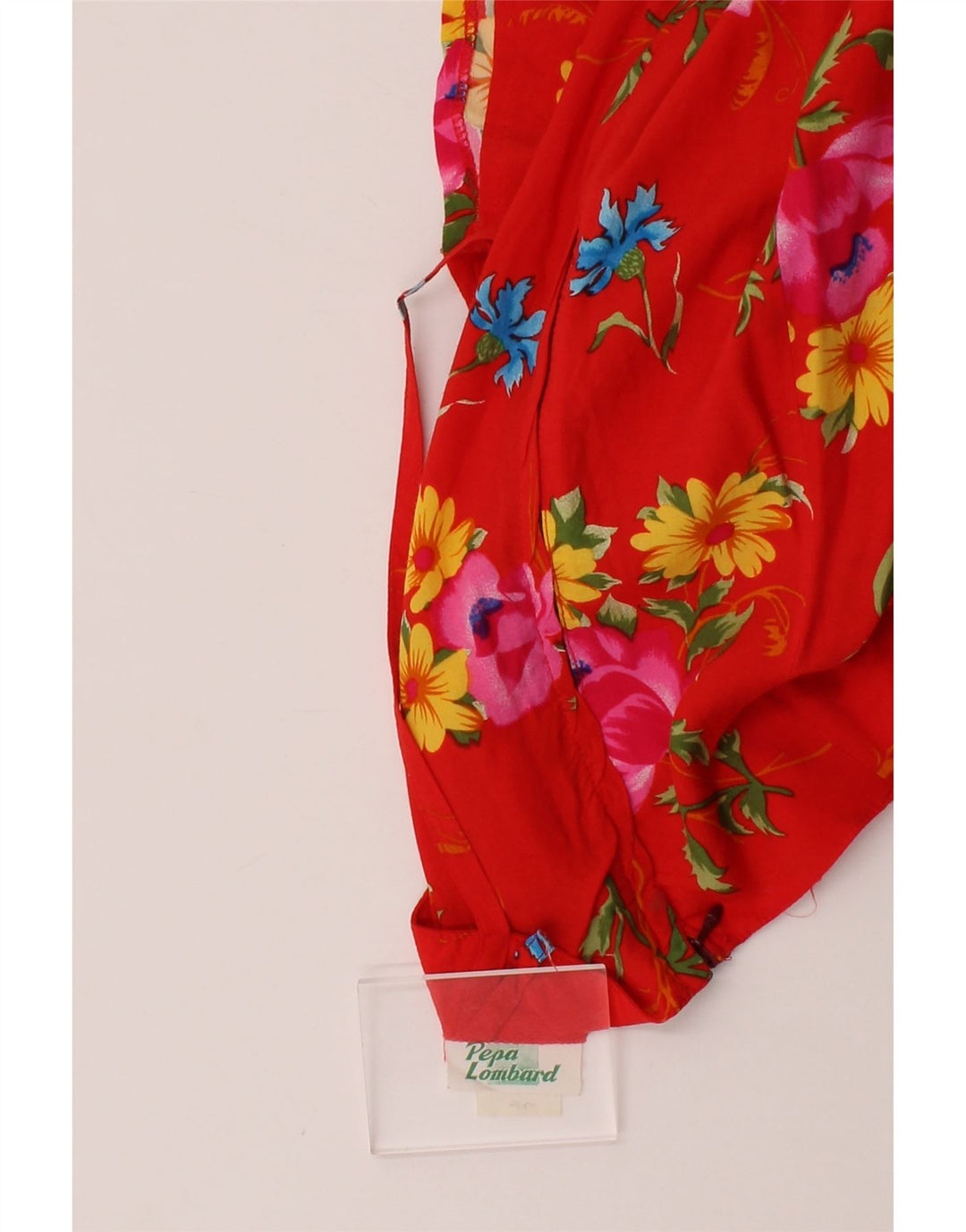VINTAGE Womens Sundress IT 46 Large Red Floral Vintage Vintage and Second-Hand Vintage from Messina Hembry 