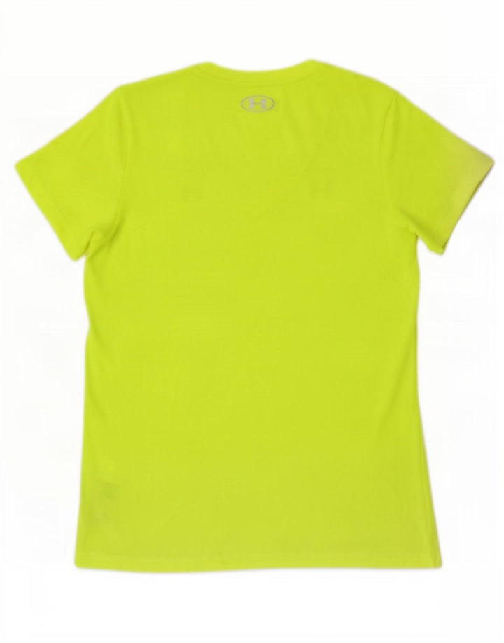 Maglietta Under Armour da donna Heat Gear UK 12 poliestere giallo medio