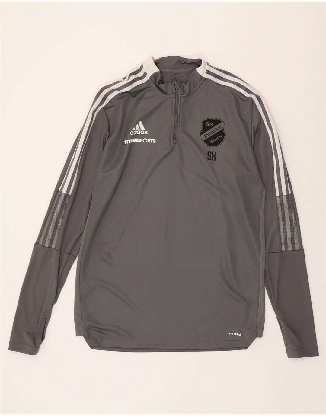 Top da tuta ADIDAS Aeroready Graphic Pullover Large grigio