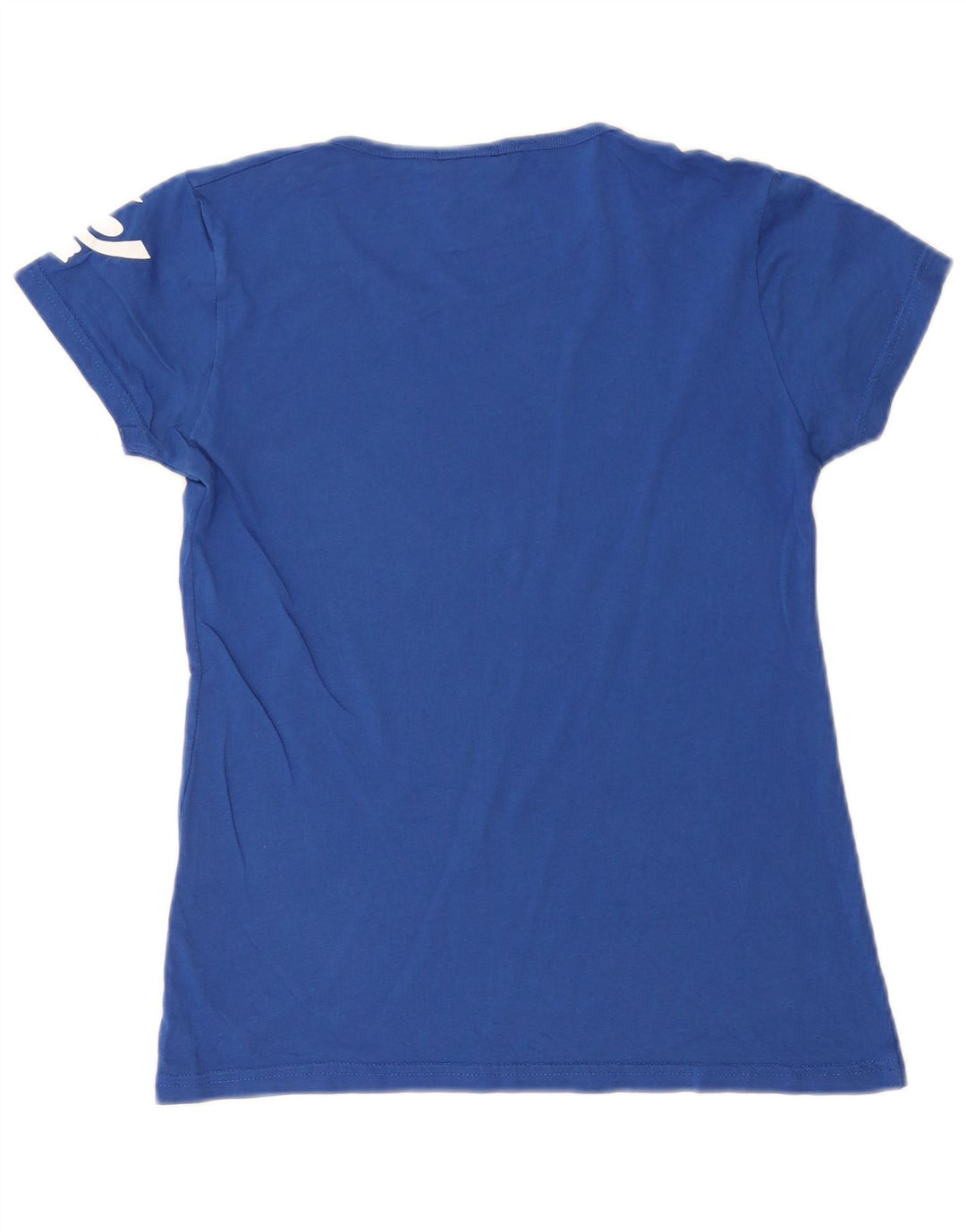 T-shirt grafica da donna Freddy Top UK 12 cotone blu medio