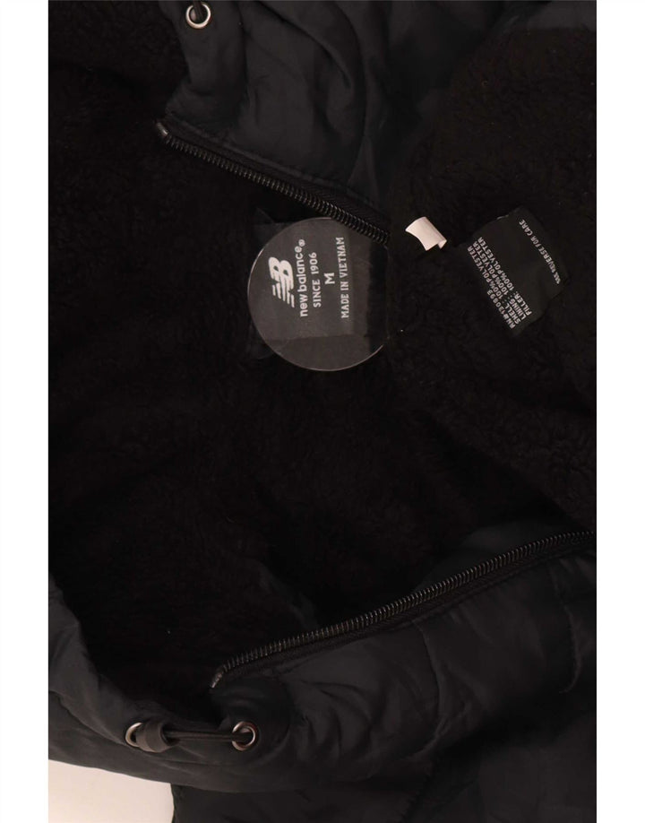 Cappotto imbottito con cappuccio da uomo New Balance UK 12 medio poliestere nero