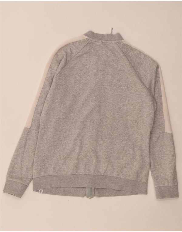 Giacca da ginnastica da donna Puma UK 16 Large in cotone color block grigio
