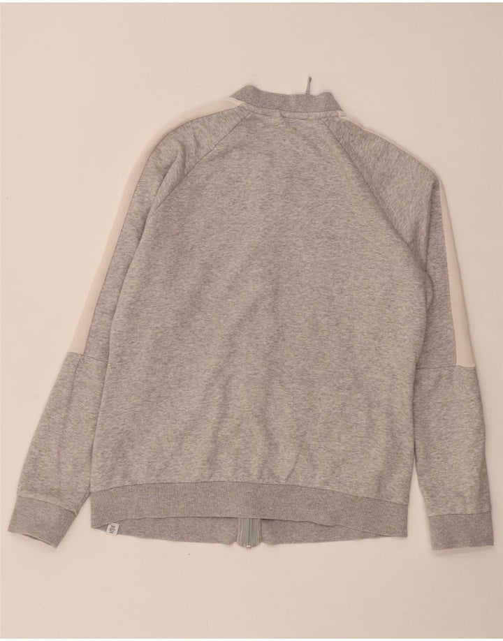 Giacca da ginnastica da donna Puma UK 16 Large in cotone color block grigio