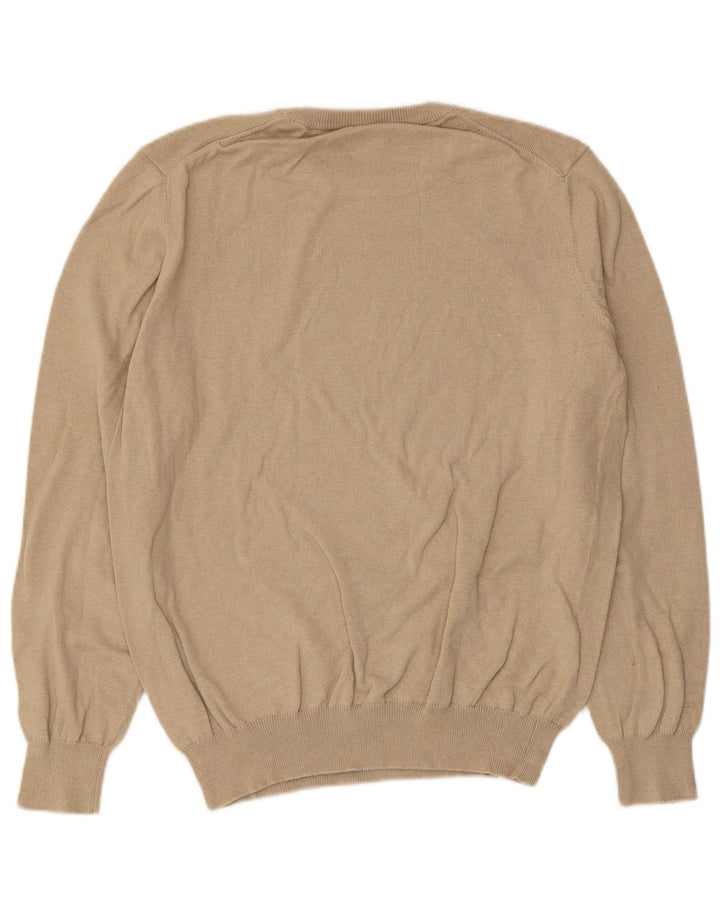 Maglione da uomo girocollo Refrigiwear in cotone beige medio