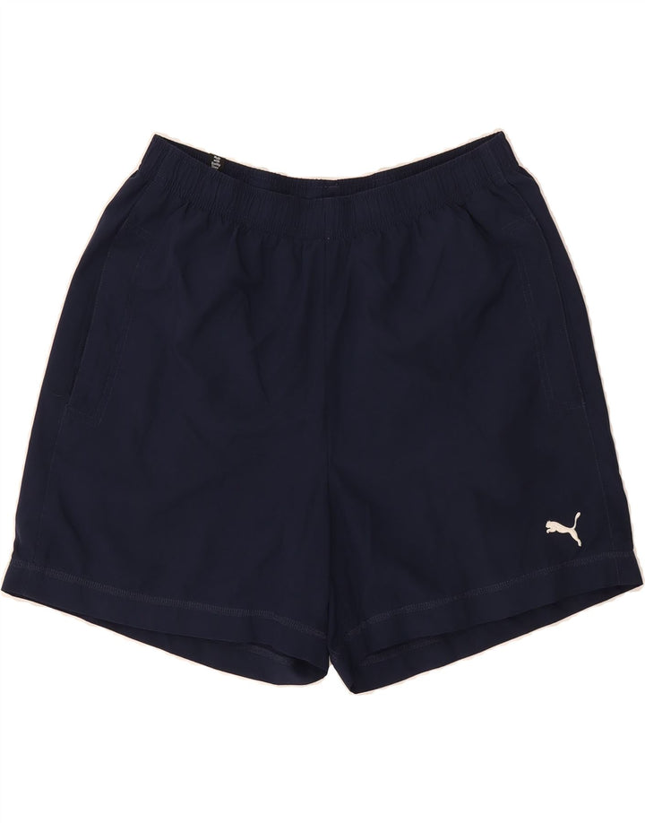 PUMA Mens Sport Shorts Large  Navy Blue Polyester Vintage Puma and Second-Hand Puma from Messina Hembry 