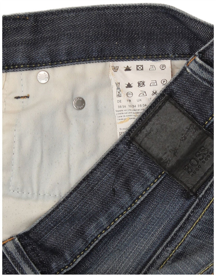Jeans slim da uomo Hugo Boss W35 L34 cotone blu