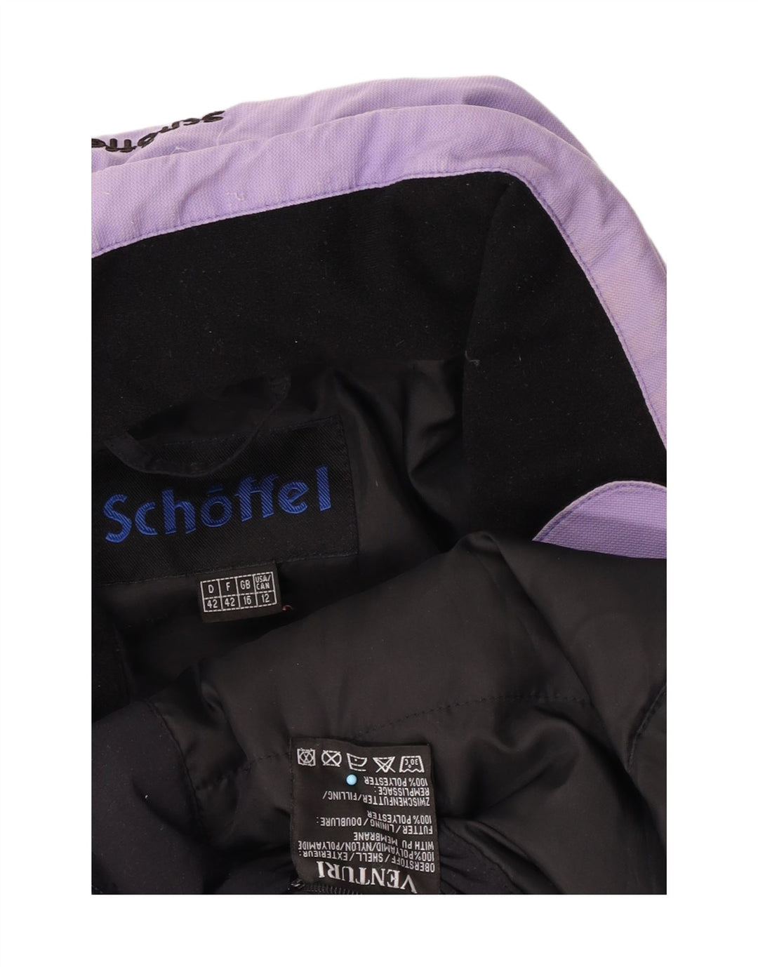 Giacca da sci con cappuccio da donna Schoffel UK 16 Large Viola Poliammide