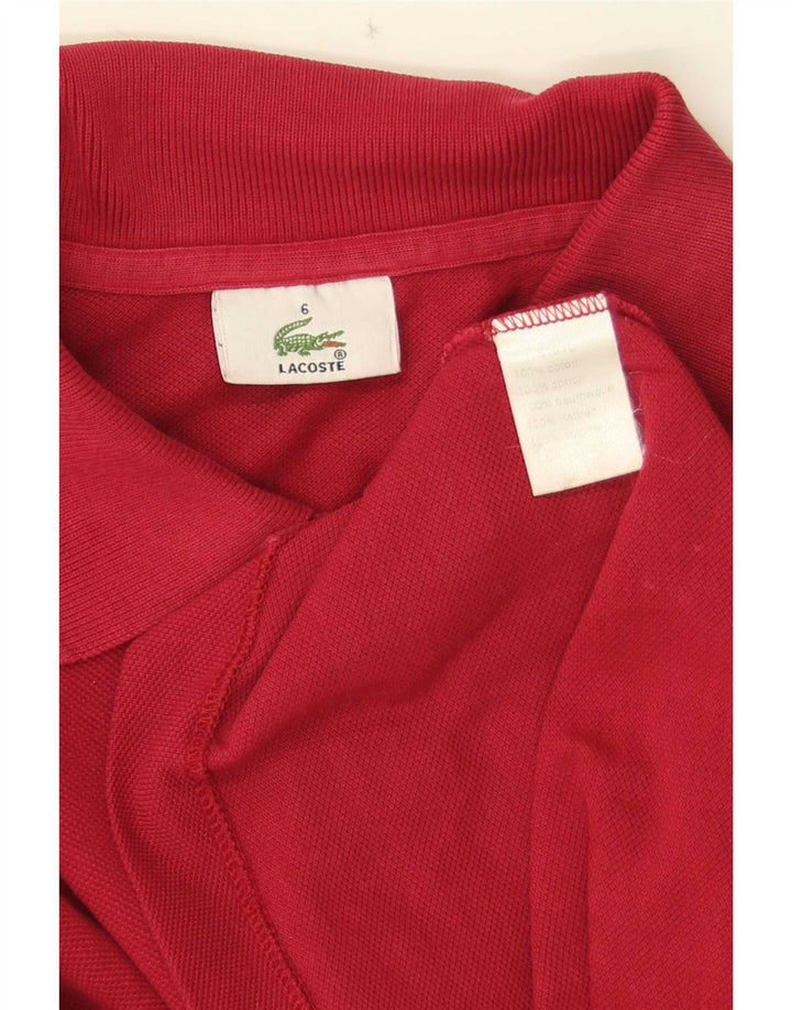 Polo da uomo Lacoste taglia 6 XL in cotone rosso